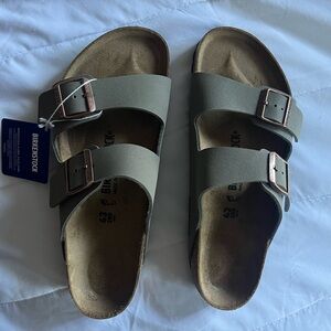 Birkenstock Khaki Double-Strap Sandals